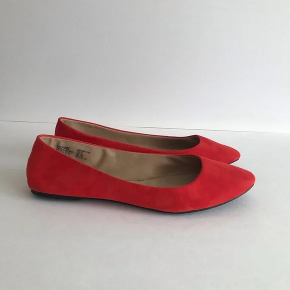 TIME & TRU Coral Ultra Suede Ballet Flats ~ Sz 9.5 - Picture 3 of 10